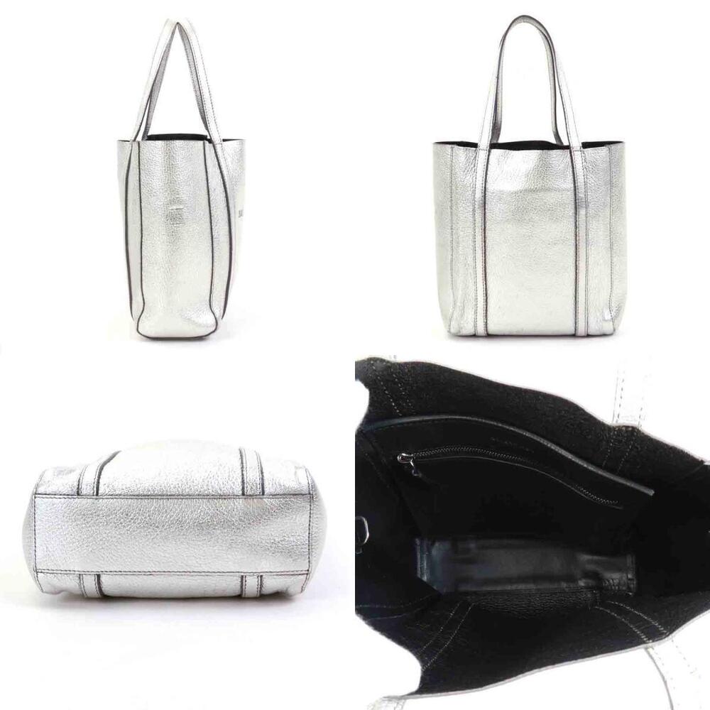 Balenciaga 2way Handbag Crossbody Leather Silver - Picture 2 of 5